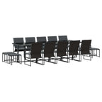 Garten Essgruppe 15 pcs Schwarz Stahl