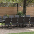 Garten Essgruppe 17 pcs Schwarz Stahl