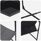 Garten Essgruppe 13 pcs Schwarz Stahl