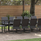 Garten Essgruppe 15 pcs Schwarz Stahl