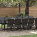 Garten Essgruppe 17 pcs Schwarz Stahl