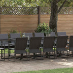 Garten Essgruppe 17 pcs Schwarz Stahl