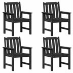 Gartenstuhl 4 pcs Schwarz 65,5 x 59 x 88 cm Polyethylen