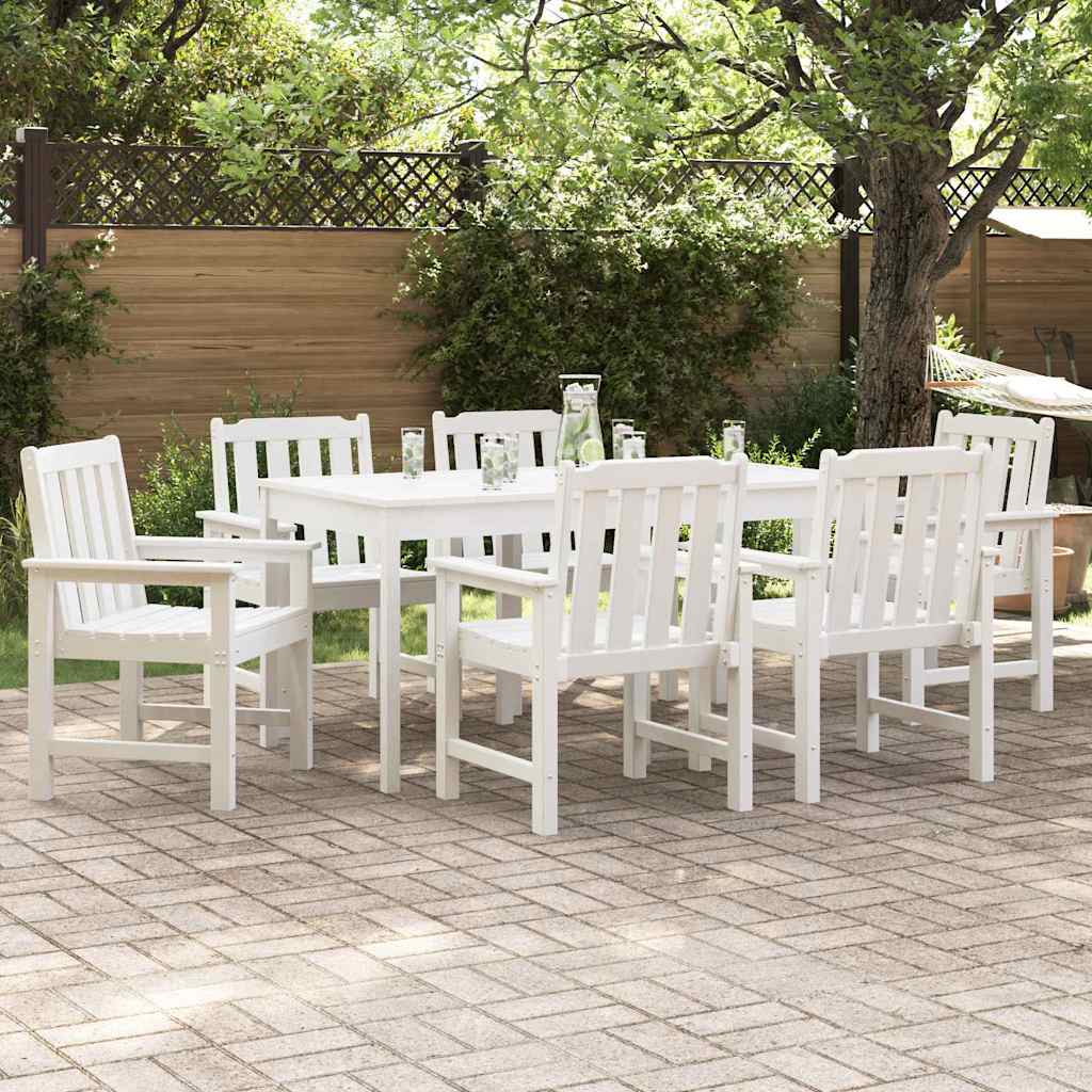 Gartenstuhl 6 pcs Weiß 65,5 x 59 x 88 cm Polyethylen