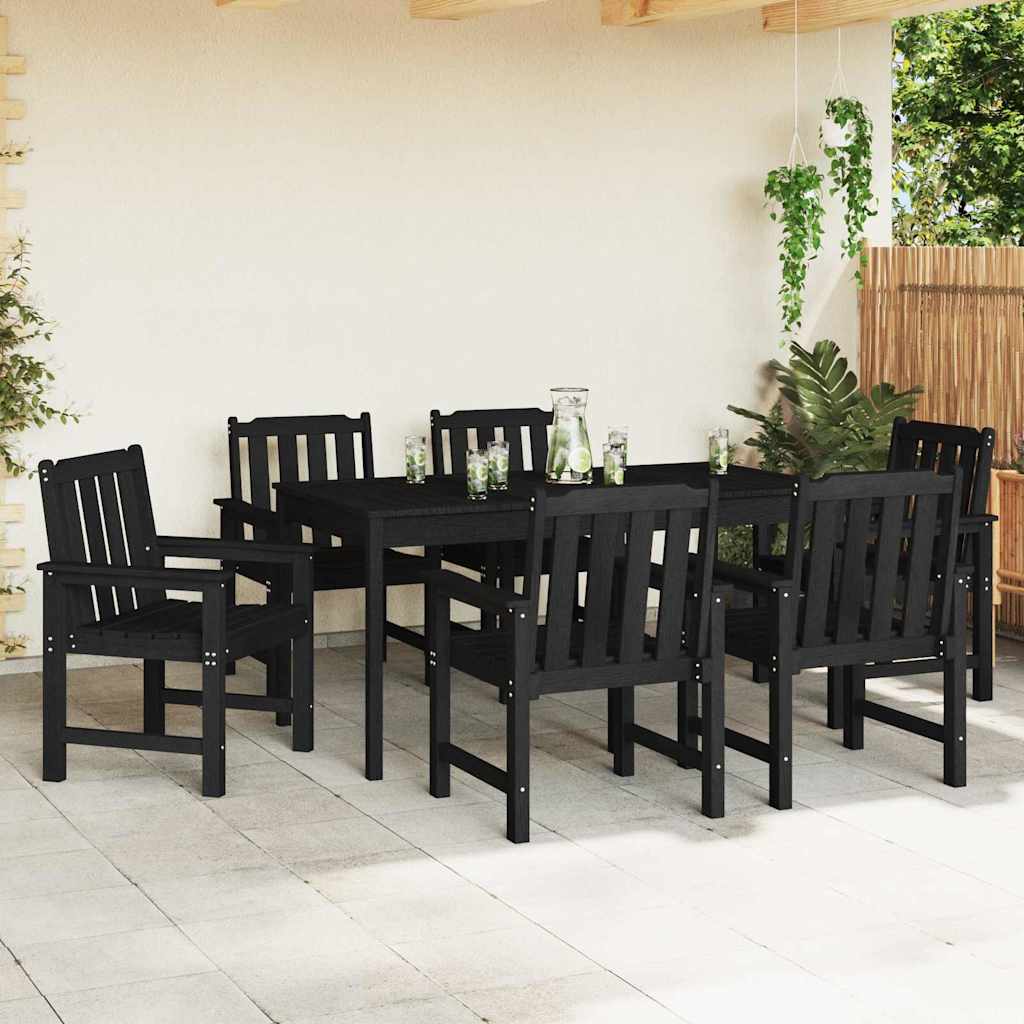 Gartenstuhl 6 pcs Schwarz 65,5 x 59 x 88 cm Polyethylen