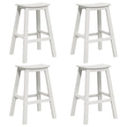 Garten Bar Set 4 pcs Weiß HDPE