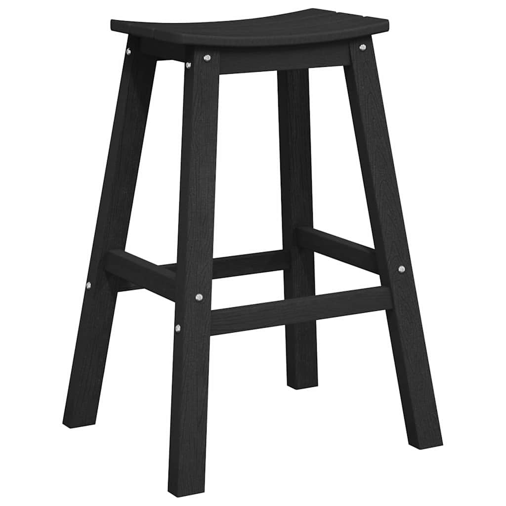 Garten Bar Set 6 pcs Schwarz HDPE