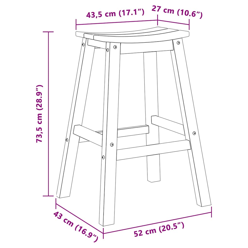 Garten Bar Set 6 pcs Schwarz HDPE