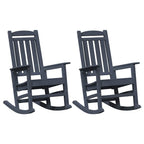 Schaukelstuhl 2 pcs Marineblau 92 x 70 x 108 cm Polyethylen