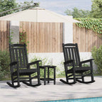 Schaukelstuhl 2 pcs Schwarz 92 x 70 x 108 cm Polyethylen