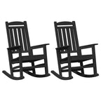 Schaukelstuhl 2 pcs Schwarz 92 x 70 x 108 cm Polyethylen