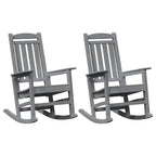 Schaukelstuhl 2 pcs Hellgrau 92 x 70 x 108 cm Polyethylen