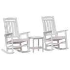 Schaukelstuhl 3 pcs Weiß Polyethylen