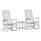 Schaukelstuhl 3 pcs Weiß Polyethylen