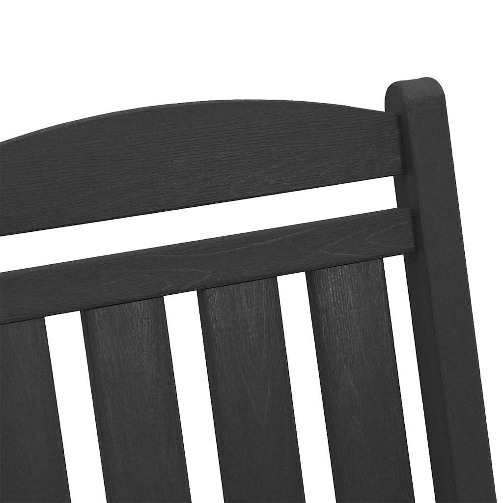 Schaukelstuhl 3 pcs Schwarz Polyethylen