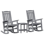 Schaukelstuhl 3 pcs Hellgrau Polyethylen