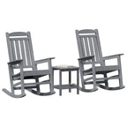 Schaukelstuhl 3 pcs Hellgrau Polyethylen