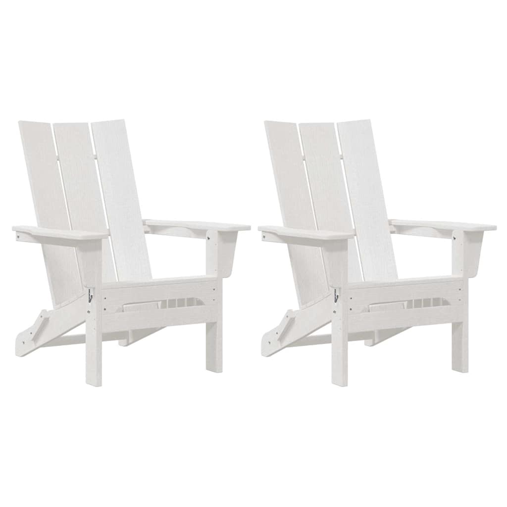 Gartenstuhl 2 pcs Weiß 80,5 x 74,5 x 92 cm Polyethylen
