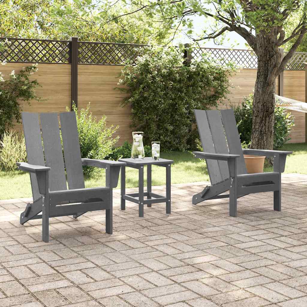 Gartenstuhl 2 pcs Hellgrau 80,5 x 74,5 x 92 cm Polyethylen
