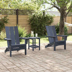 Gartenstuhl 3 pcs Marineblau 80,5 x 74,5 x 92 cm Polyethylen
