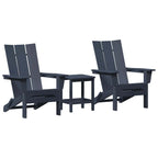 Gartenstuhl 3 pcs Marineblau 80,5 x 74,5 x 92 cm Polyethylen