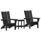 Gartenstuhl 3 pcs Schwarz 80,5 x 74,5 x 92 cm Polyethylen
