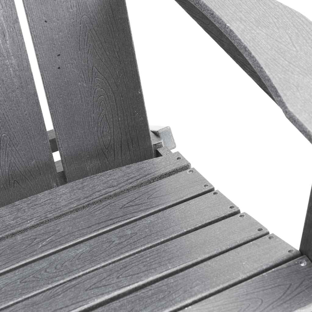 Gartenstuhl 3 pcs Hellgrau 80,5 x 74,5 x 92 cm Polyethylen