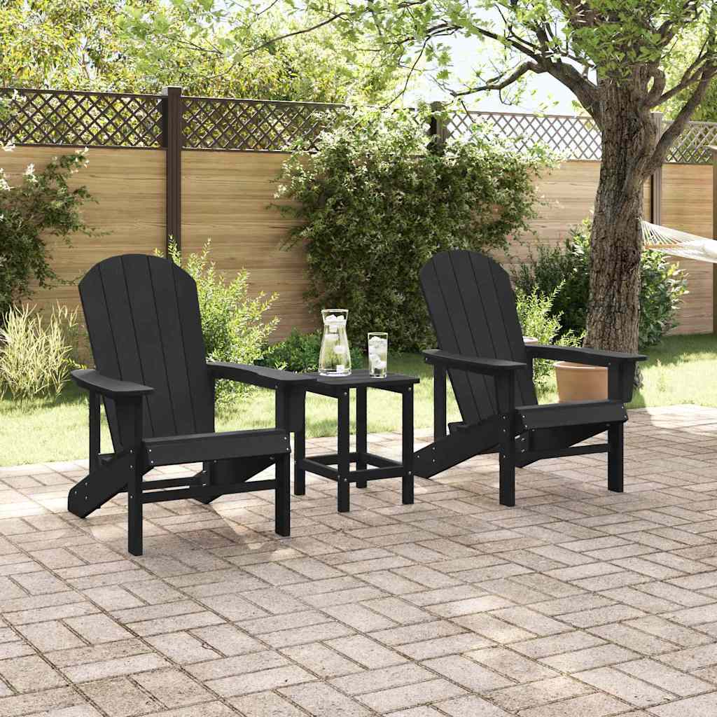 Gartenstuhl 2 pcs Schwarz 82 x 74 x 92 cm Polyethylen