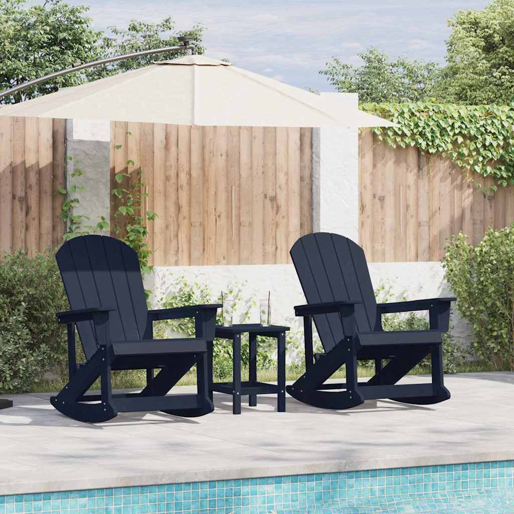 Adirondack Schaukelstühle 2 pcs Marineblau HDPE