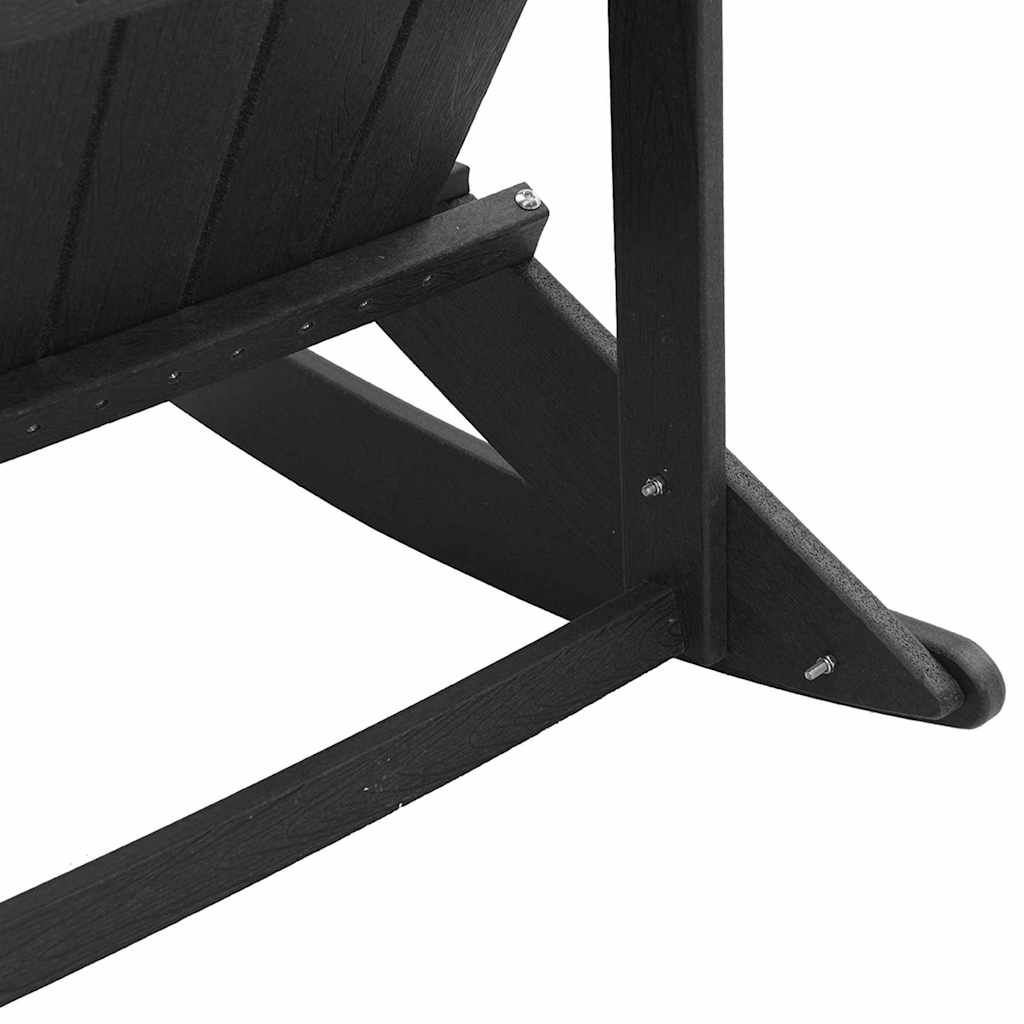 Adirondack Schaukelstühle 2 pcs Schwarz HDPE