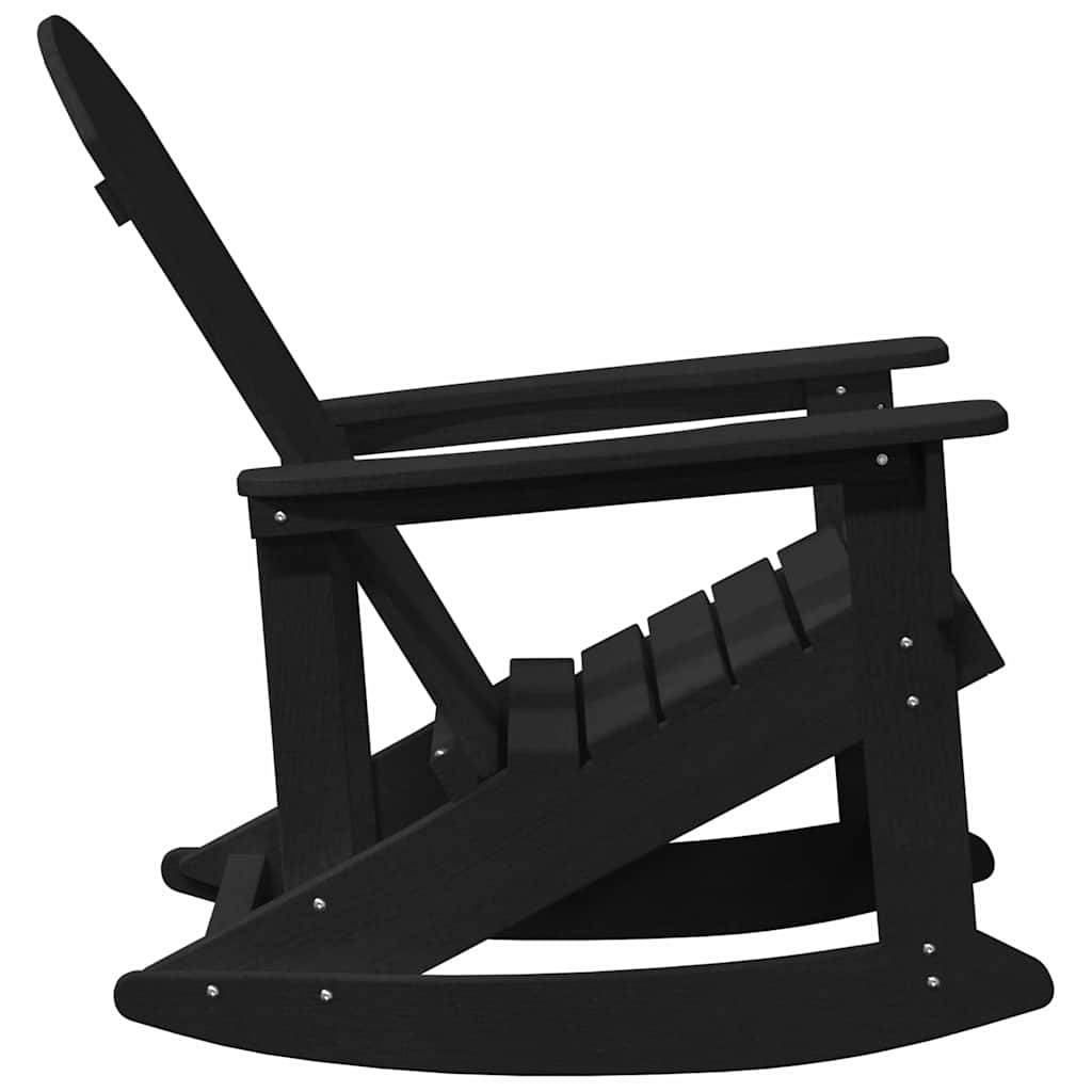 Adirondack Schaukelstühle 2 pcs Schwarz HDPE
