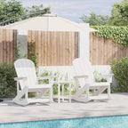 Garten-Lounge-Set 3 pcs Weiß HDPE