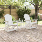 Garten-Lounge-Set 3 pcs Weiß HDPE