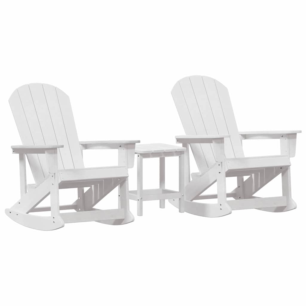 Garten-Lounge-Set 3 pcs Weiß HDPE