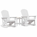 Garten-Lounge-Set 3 pcs Weiß HDPE