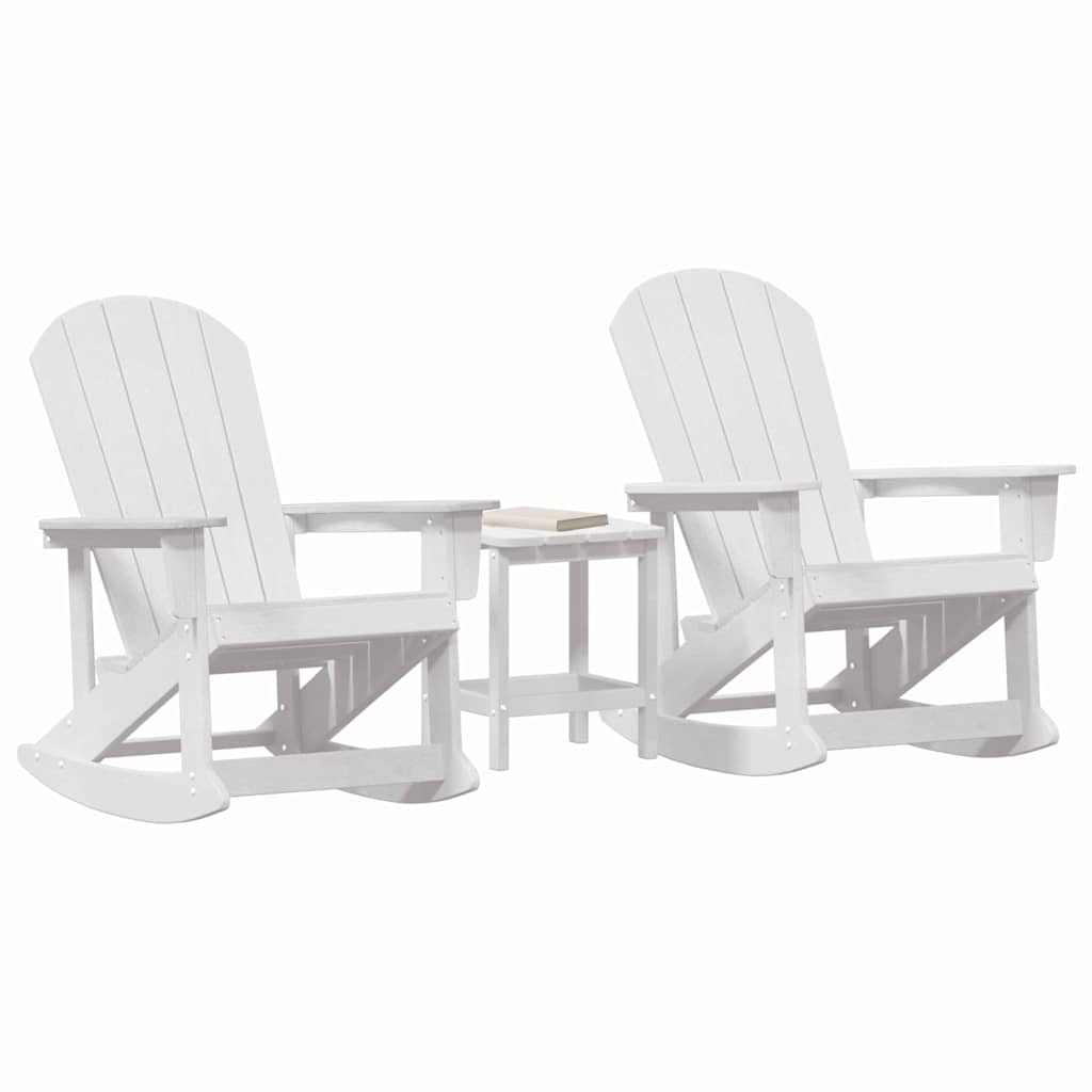 Garten-Lounge-Set 3 pcs Weiß HDPE