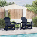 Garten-Lounge-Set 3 pcs Marineblau HDPE
