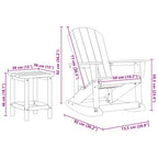 Garten-Lounge-Set 3 pcs Marineblau HDPE
