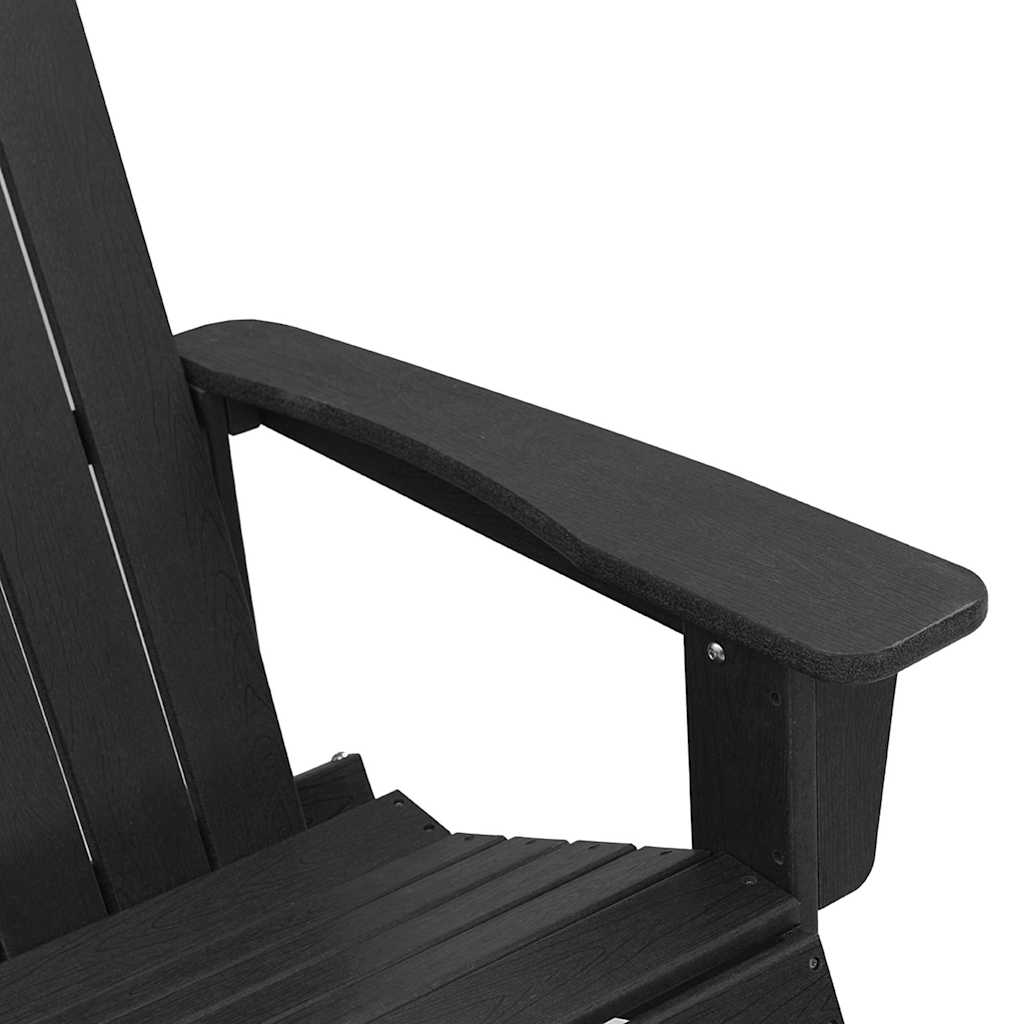 Garten-Lounge-Set 3 pcs Schwarz HDPE