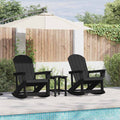 Garten-Lounge-Set 3 pcs Schwarz HDPE