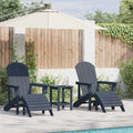 Gartenstuhl 2 pcs Marineblau 83 x 74 x 92 cm Polyethylen