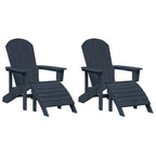 Gartenstuhl 2 pcs Marineblau 83 x 74 x 92 cm Polyethylen