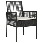Gartenstuhl 2 pcs Schwarz 55 x 53 x 85 cm Poly-Rattan