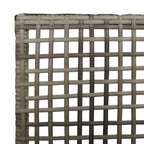 Gartenstuhl mit Kissen 2 pcs Grau 55 x 53 x 85 cm Poly-Rattan