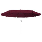 Garten-Sonnenschirm Bordeauxrot 394 x 394 x 248 cm