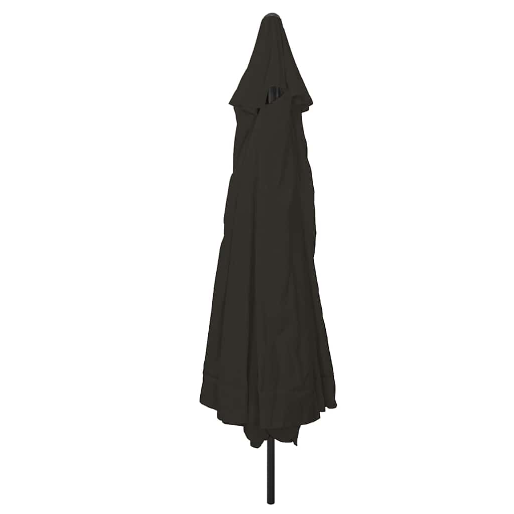 Garten-Sonnenschirm Schwarz 394 x 394 x 248 cm