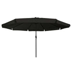 Garten-Sonnenschirm Schwarz 394 x 394 x 248 cm