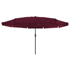 Garten-Sonnenschirm Bordeauxrot 395 x 395 x 245 cm Polyester