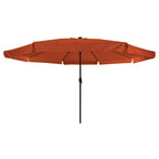 Garten-Sonnenschirm Terrakotta 395 x 395 x 245 cm Polyester