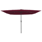 Garten-Sonnenschirm Bordeauxrot 295 x 295 x 245 cm